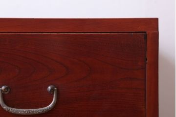 アンティーク家具　和製アンティーク　前面欅材のシンプルな衣装箪笥ローボード(2)