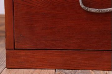 アンティーク家具　和製アンティーク　前面欅材のシンプルな衣装箪笥ローボード(2)