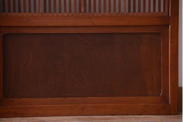 和製アンティーク　和モダン!組子入りガラス帯の格子戸4枚セット