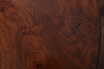 アンティーク家具　和製アンティーク　総欅材!天板一枚板の丸型座卓