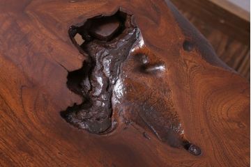 アンティーク家具　和製アンティーク　総欅材!天板一枚板の丸型座卓