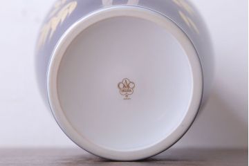 アンティーク雑貨　中古　大倉陶園(おおくらとうえん)　瑠璃(るり)金蝕　花器