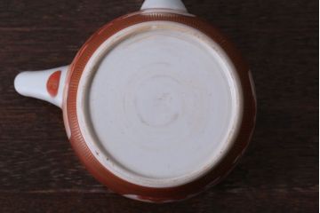 アンティーク雑貨　アンティーク　大正〜昭和初期　九谷焼　急須・茶碗の6点セット(茶道具・色絵)