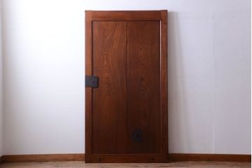 古民具・骨董　総欅材!重厚なアンティーク蔵戸(玄関戸)