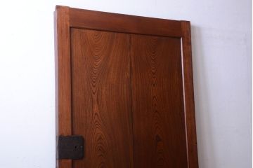 古民具・骨董　総欅材!重厚なアンティーク蔵戸(玄関戸)