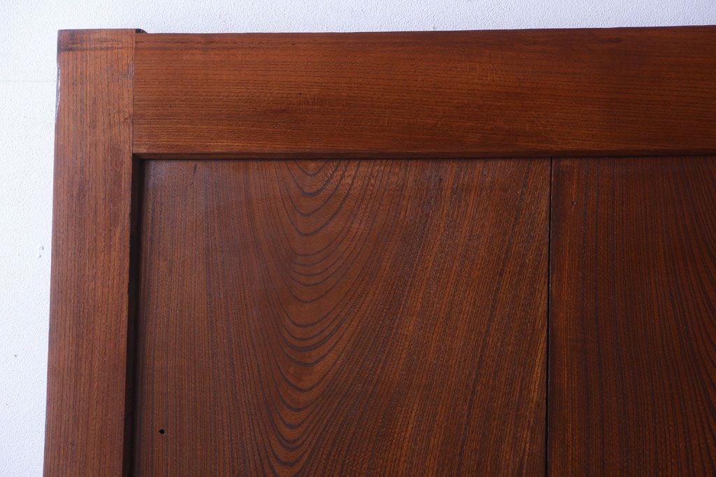 古民具・骨董　総欅材!重厚なアンティーク蔵戸(玄関戸)