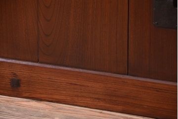 古民具・骨董　総欅材!重厚なアンティーク蔵戸(玄関戸)