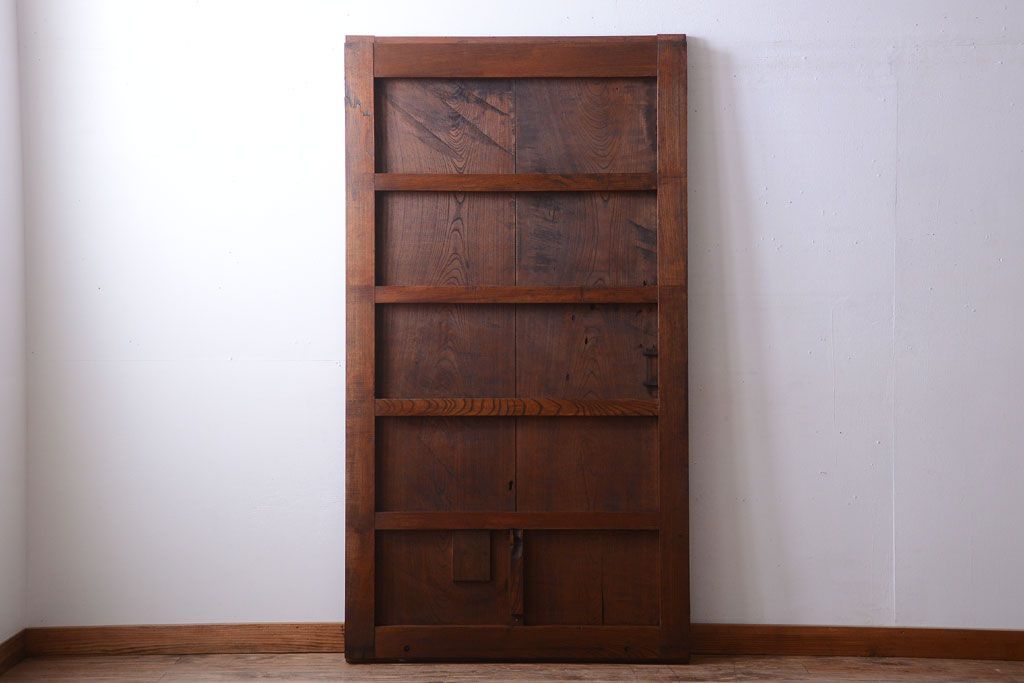 古民具・骨董　総欅材!重厚なアンティーク蔵戸(玄関戸)