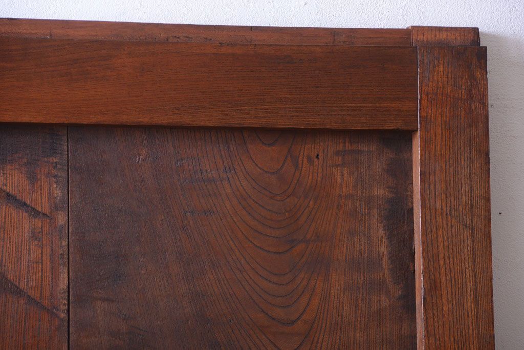 古民具・骨董　総欅材!重厚なアンティーク蔵戸(玄関戸)