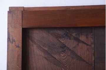 古民具・骨董　総欅材!重厚なアンティーク蔵戸(玄関戸)