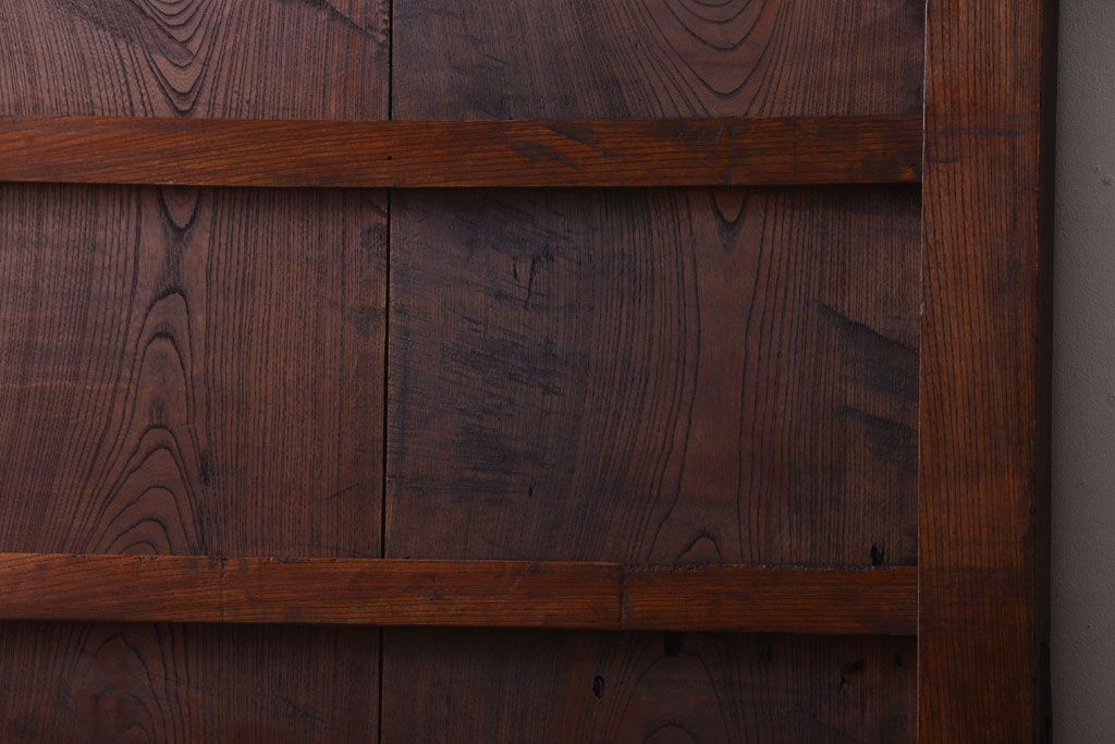 古民具・骨董　総欅材!重厚なアンティーク蔵戸(玄関戸)