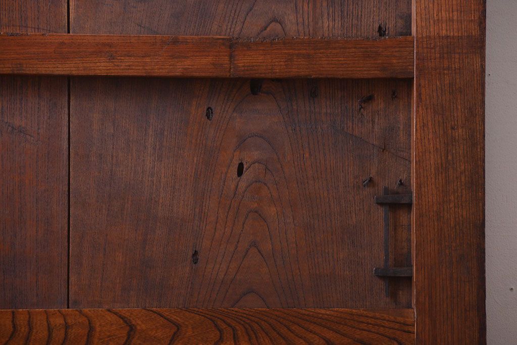 古民具・骨董　総欅材!重厚なアンティーク蔵戸(玄関戸)