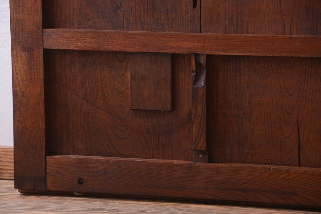 古民具・骨董　総欅材!重厚なアンティーク蔵戸(玄関戸)