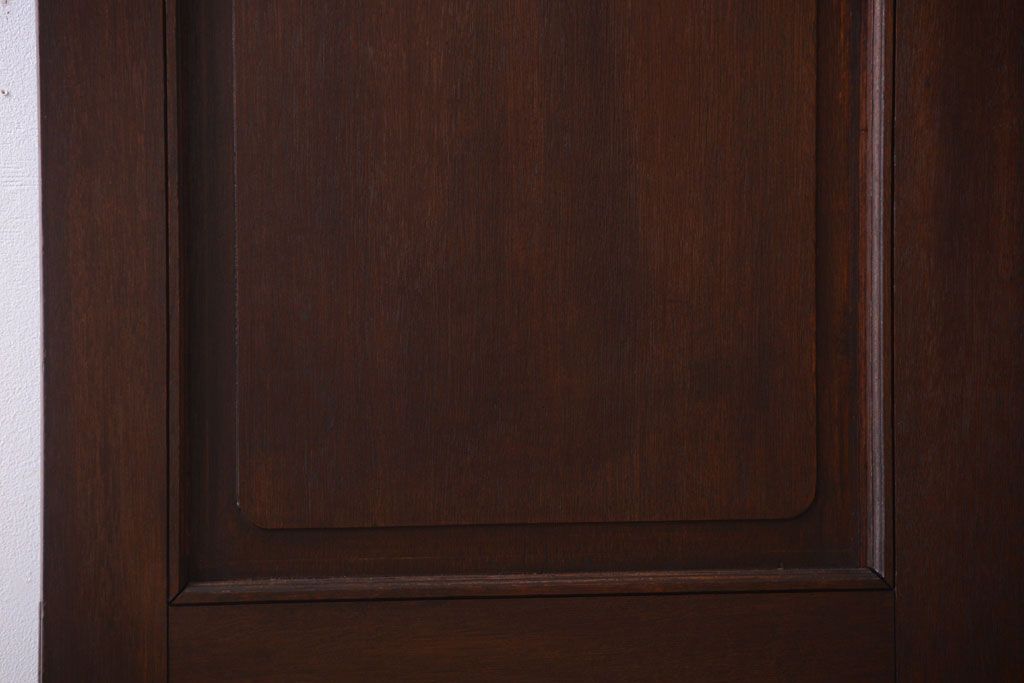 大正ロマン　当時物色ガラス入り!和製アンティークの洋風引き戸2枚セット