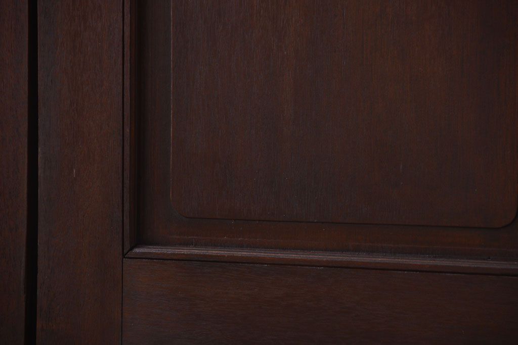 大正ロマン　当時物色ガラス入り!和製アンティークの洋風引き戸2枚セット