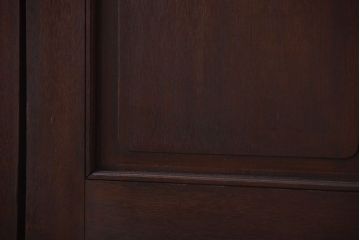 大正ロマン　当時物色ガラス入り!和製アンティークの洋風引き戸2枚セット