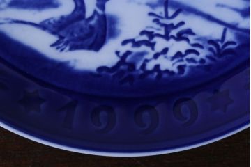 アンティーク雑貨　中古　ROYAL COPENHAGEN(ロイヤルコペンハーゲン)　イヤープレート　1999年