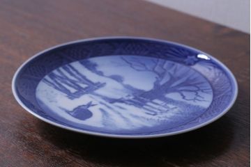 アンティーク雑貨　中古　ROYAL COPENHAGEN(ロイヤルコペンハーゲン)　イヤープレート　1971年