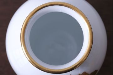 アンティーク雑貨　中古　大倉陶園(おおくらとうえん)　金蝕バラ　23cm花器