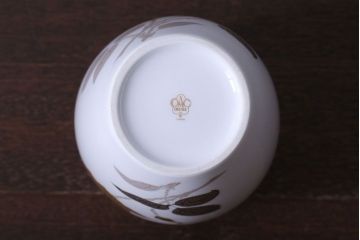 アンティーク雑貨　中古　大倉陶園(おおくらとうえん)　金蝕バラ　23cm花器