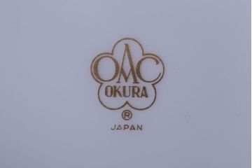 アンティーク雑貨　中古　大倉陶園(おおくらとうえん)　金蝕バラ　23cm花器