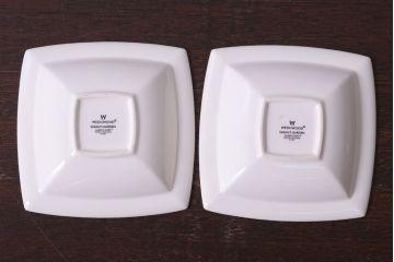 アンティーク雑貨　イギリスWedgwood(ウェッジウッド)　SARAH'S GARDEN(サラズガーデン)　角皿2枚セット(洋食器)