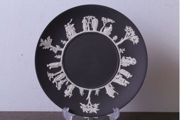 アンティーク雑貨　中古　イギリスWedgwood(ウェッジウッド)　ジャスパー　ブラックプレート(洋食器)