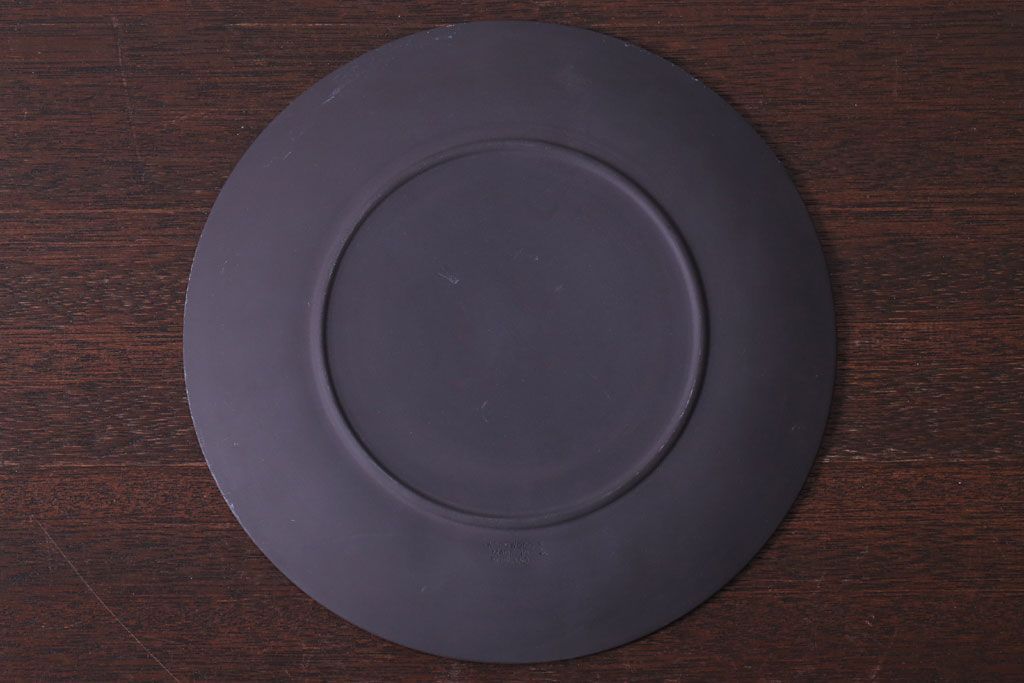 アンティーク雑貨　中古　イギリスWedgwood(ウェッジウッド)　ジャスパー　ブラックプレート(洋食器)