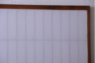 和製アンティーク　腰板黒柿材!古い雪見障子戸2枚セット(2)(引き戸、擦り上げ障子戸、擦上障子戸)