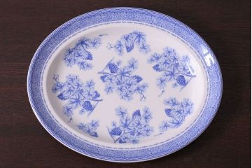 アンティーク雑貨　イギリスWedgwood(ウェッジウッド)　オーバルプレート(平皿)(洋食器)