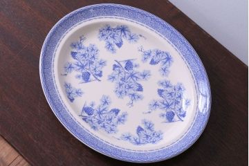 アンティーク雑貨　イギリスWedgwood(ウェッジウッド)　オーバルプレート(平皿)(洋食器)