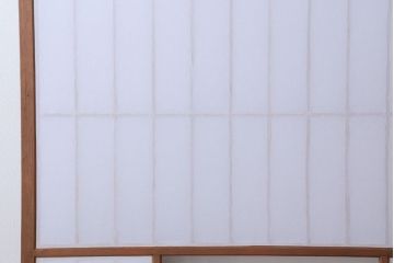  和製アンティーク　腰板黒柿材!デザインガラス入りの古い雪見障子戸2枚セット(2)(引き戸、擦り上げ障子戸、擦上障子戸)