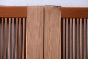 和製アンティーク　裏すりガラス入り!木味が美しい格子戸3枚セット
