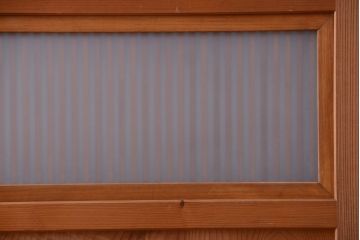 和製アンティーク　裏すりガラス入り!木味が美しい格子戸3枚セット