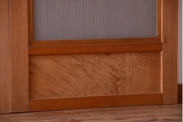 和製アンティーク　裏すりガラス入り!木味が美しい格子戸3枚セット