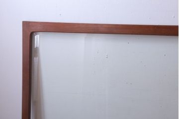 和製アンティーク　総欅材!面取りガラスの引き戸2枚セット(窓)