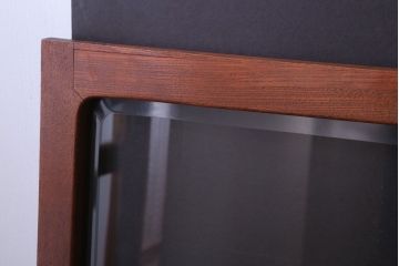 和製アンティーク　総欅材!面取りガラスの引き戸2枚セット(窓)