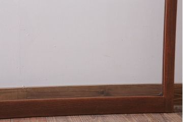 和製アンティーク　総欅材!面取りガラスの引き戸2枚セット(窓)