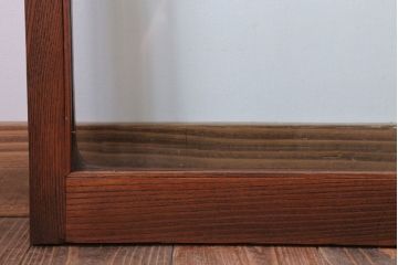 和製アンティーク　総欅材!面取りガラスの引き戸2枚セット(窓)