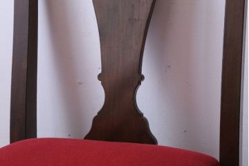 アンティーク家具　イギリスアンティーク　古いバーチ材のチェア2脚セット(ダイニングチェア)(1)