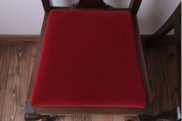 アンティーク家具　イギリスアンティーク　古いバーチ材のチェア2脚セット(ダイニングチェア)(1)