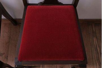 アンティーク家具　イギリスアンティーク　古いバーチ材のチェア2脚セット(ダイニングチェア)(1)