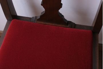 アンティーク家具　イギリスアンティーク　古いバーチ材のチェア2脚セット(ダイニングチェア)(1)