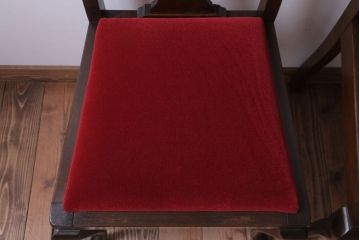 アンティーク家具　イギリスアンティーク　古いバーチ材のチェア2脚セット(ダイニングチェア)(2)