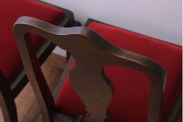 アンティーク家具　イギリスアンティーク　古いバーチ材のチェア2脚セット(ダイニングチェア)(2)