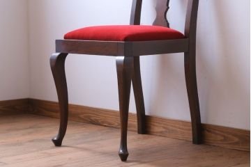 アンティーク家具　イギリスアンティーク　古いバーチ材のチェア(ダイニングチェア)(1)