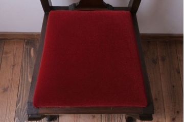 アンティーク家具　イギリスアンティーク　古いバーチ材のチェア(ダイニングチェア)(1)