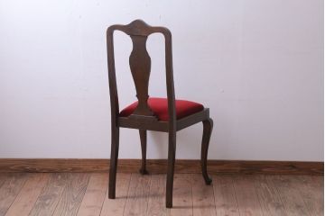 アンティーク家具　イギリスアンティーク　古いバーチ材のチェア(ダイニングチェア)(1)