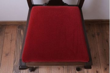 アンティーク家具　イギリスアンティーク　古いバーチ材のチェア(ダイニングチェア)(2)