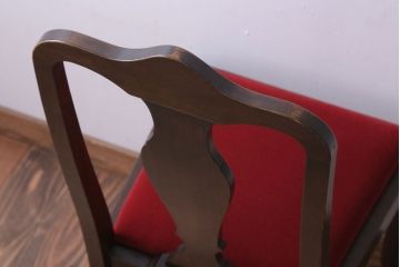 アンティーク家具　イギリスアンティーク　古いバーチ材のチェア(ダイニングチェア)(2)